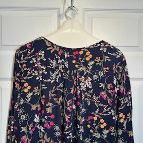 St Johns Bay Floral Pattern Blouse, 1X - Picture 5 of 8